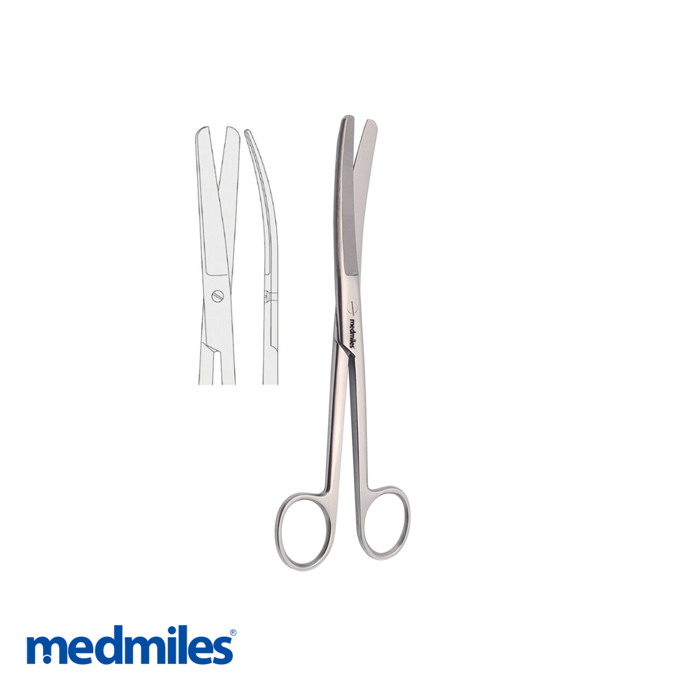 Standard operating scissors curved blunt-blunt 14,5 cm