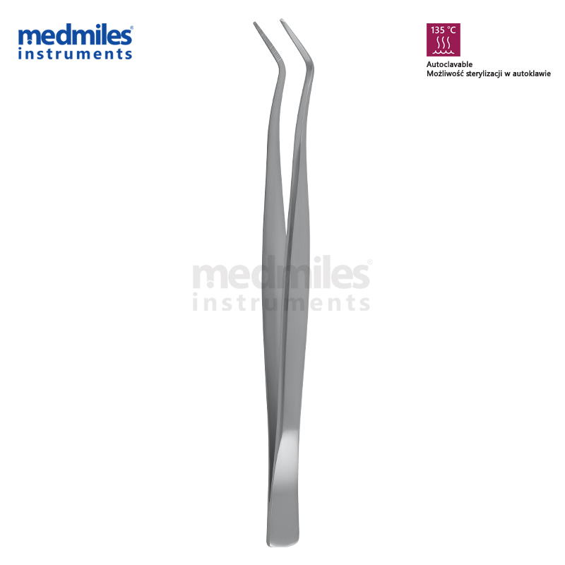 College dental tweezers, smooth 16.5 cm