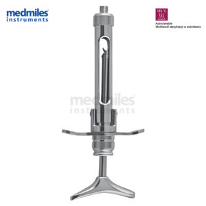 Manual aspiration syringe, hinged type, T-shaped handle 1.8 ml