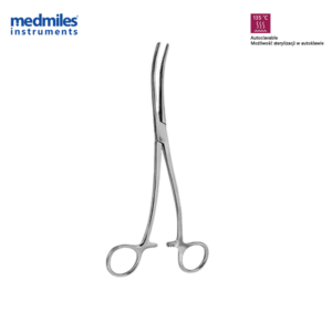 Bozeman dressing forceps, curved, 26 cm