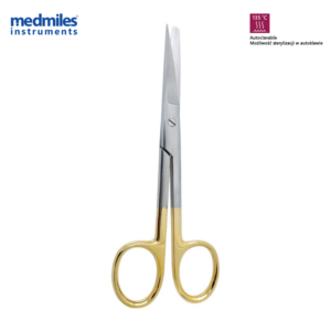 Standard straight sharp–blunt scissors TC.